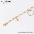 73758 Xuping wholesale fancy copper jewelry charm multicolor gold anklet for girls